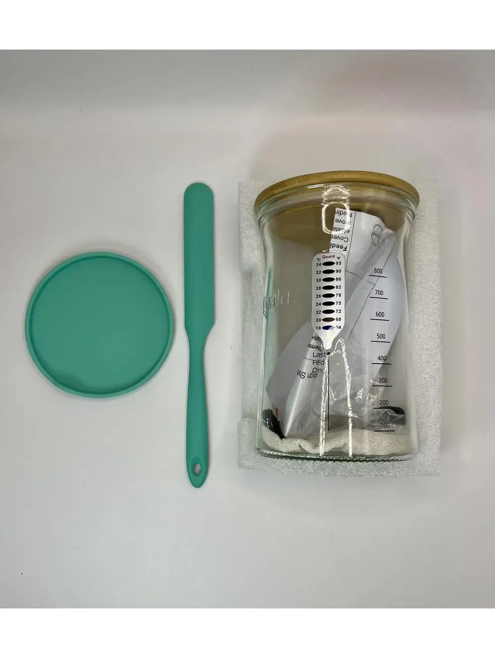 35oz Sourdough Starter Kit with Jar, Thermometer & Lids